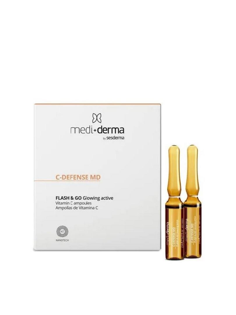 Medi-derma C DEFENSE MD FLASH & GO Mirdzošs aktīvs līdzeklis