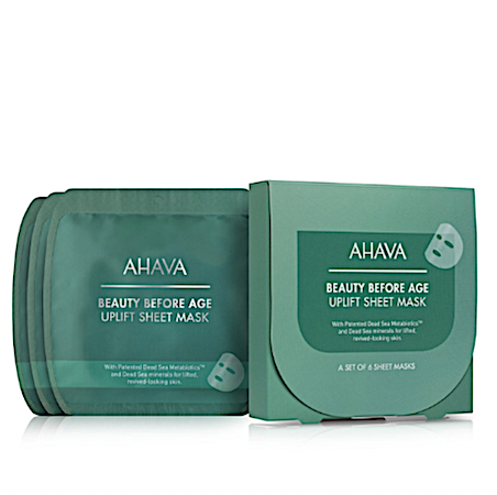 AHAVA BEAUTY BEFORE AGE PACELŠANAS STIPRINOŠĀS LAPU MASKAS, 6 gab.