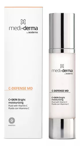 Medi-derma C-DEFENSE MD C+SKIN Spilgti mitrinošs atsvaidzinošs sejas fluīds 50 ml