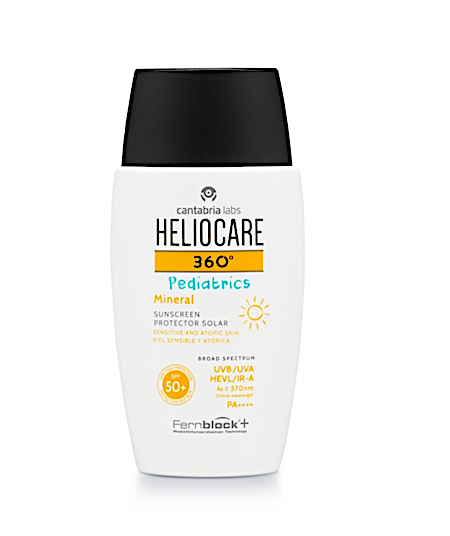 HELIOCARE 360 BĒRNU SAULES AIZSARDZĪBA AR MINERĀLU FILTRIEM BĒRNIEM UN ZĪDNIEKIEM SPF50+, 50 ML