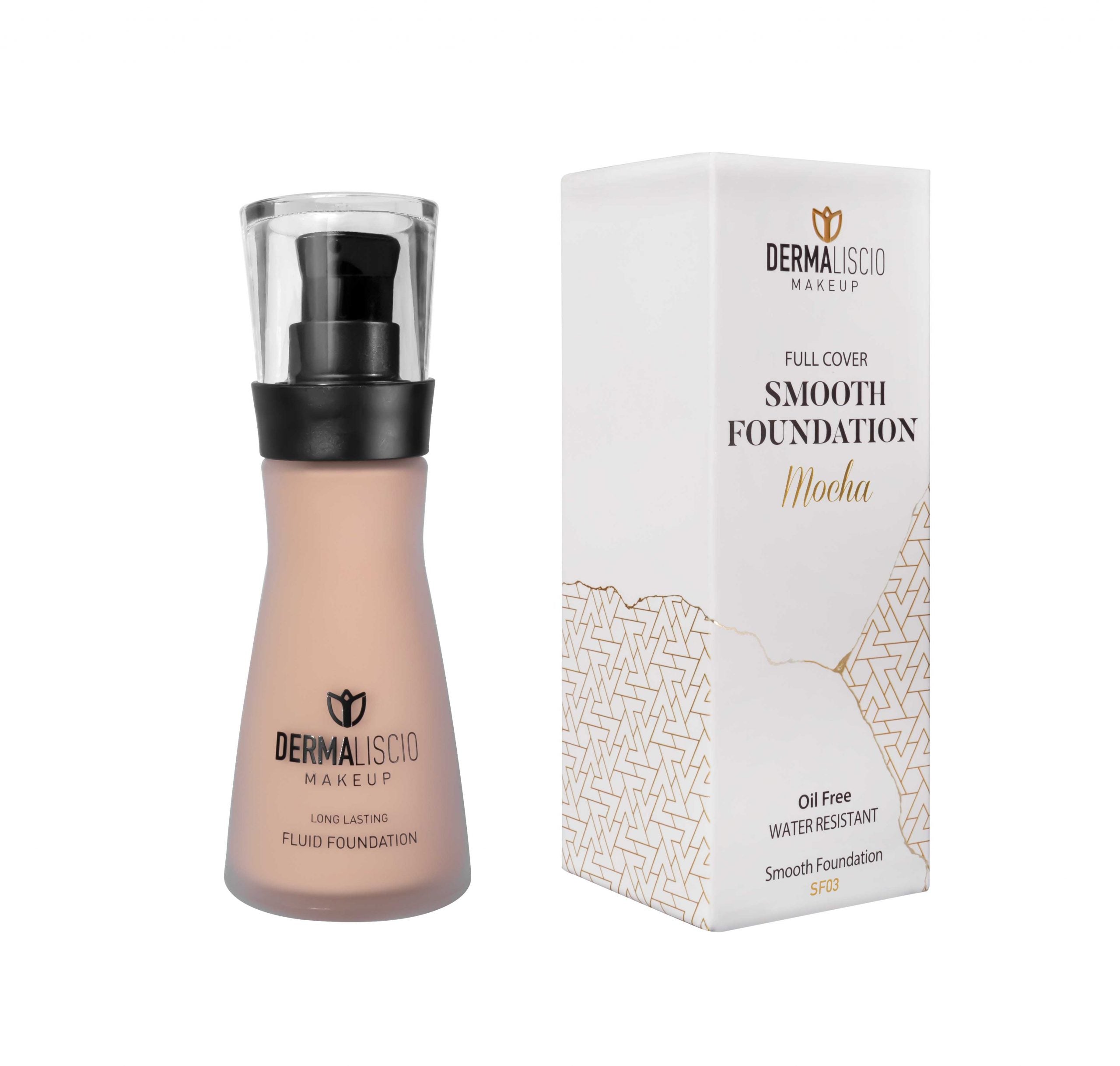 Dermaliscio šķidrās pamata fluīds, Smooth Fluid Foundation Mocha SF03