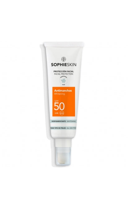SOPHIE ĀDAS PIGMENTA PLEKSTU SAMAZINOŠS AIZSARGĀJOŠS SEJAS KRĒMS SPF50, 50 ML