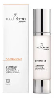 Medi-derma C-DEFENSE MD C+SKIN Spilgti mitrinošs atsvaidzinošs sejas fluīds 50 ml