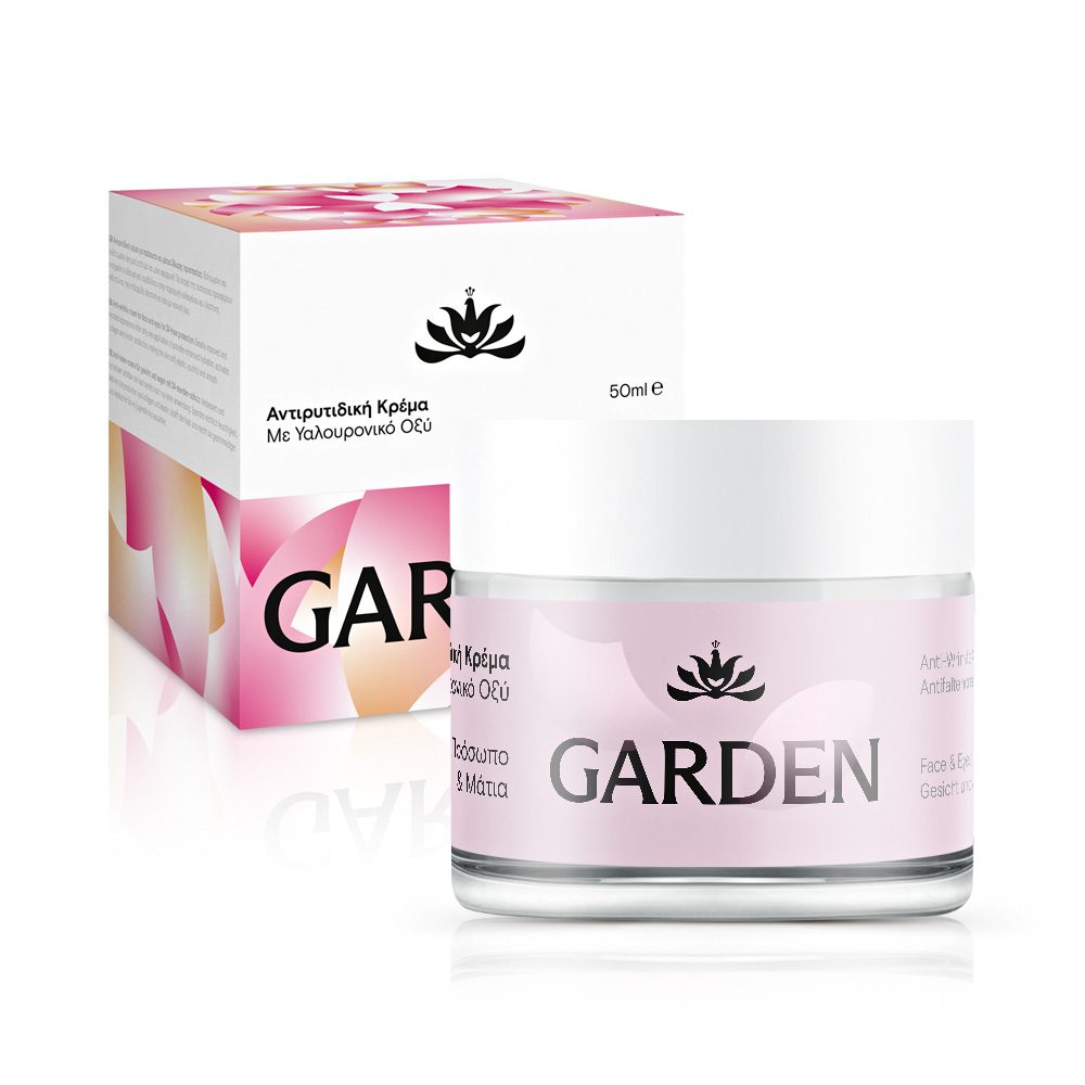 GARDEN Kremas nuo raukšlių veidui ir paakiams su hialurono rūgštimi, 50ml