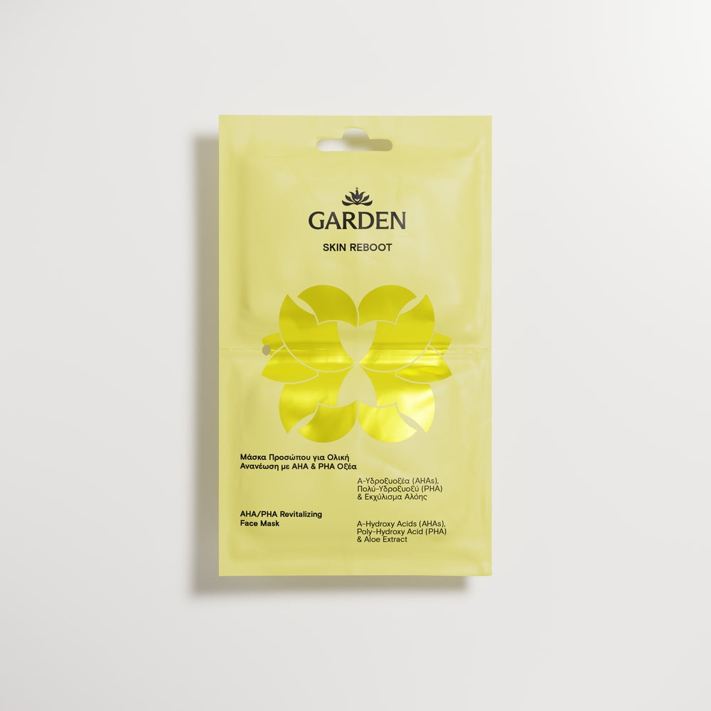 GARDEN "SKIN REBOOT" Veido kaukė su AHA ir PHA rūgštimis bei alavijo ekstraktu, 2 x 8 ml