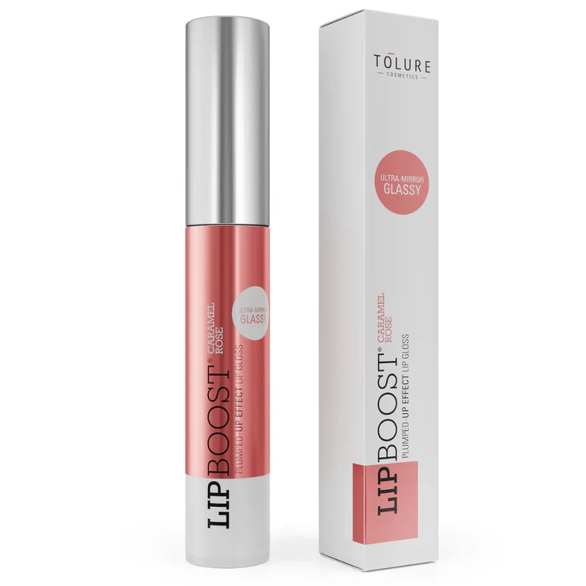 TOLURE Lūpu apjomu palielinošs spīdums "LipBoost Caramel Rose" 8,5 ml