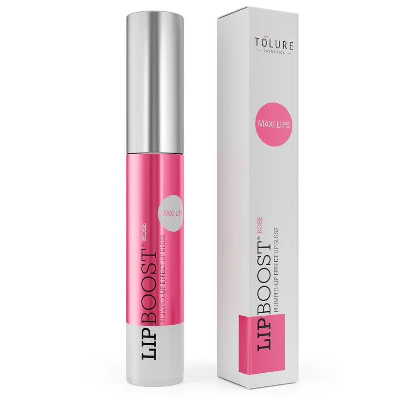 TOLURE Lūpu apjomu palielinošs spīdums "LipBoost Rose" 8,5 ml
