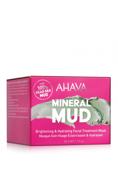 AHAVA MINERAL MUD GAIŠINOŠĀ UN MITRINOŠĀ SEJAS MASKA, 50 ml