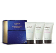 AHAVA BEYOND BOUNDARIES THE TRIPLE TREAT Dovanų rinkinys: dušo gelis, kūno losjonas, rankų kremas