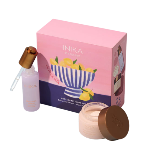 INIKA ANTI-AGEING NIGHT DUO DOVANŲ RINKINYS