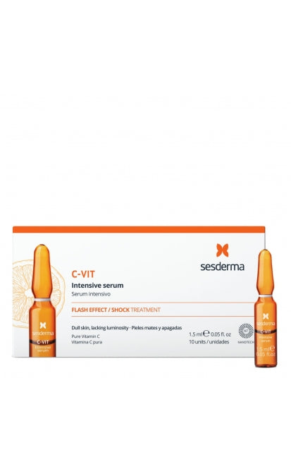 SESDERMA C-VIT INTENSĪVĀS SERUMA SPOŽUMU SNIEDZOŠĀS AMPULAS, 10x1,5 ML