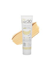 DHYVANA Apsauginis kremas nuo saulės SPF 30 su spalva (Golden Beige), 50 ml